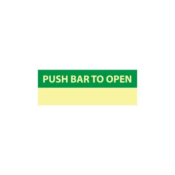 Glow Sign Vinyl - Push Bar To Open